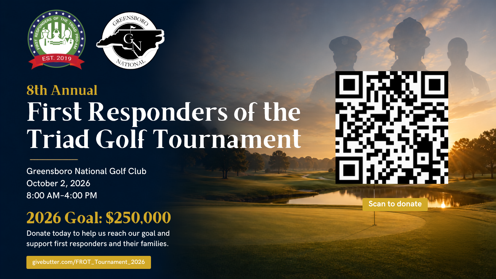 8th Annual First Responders of the Triad Golf Tournament at Greensboro National Golf Club on October 2, 2026